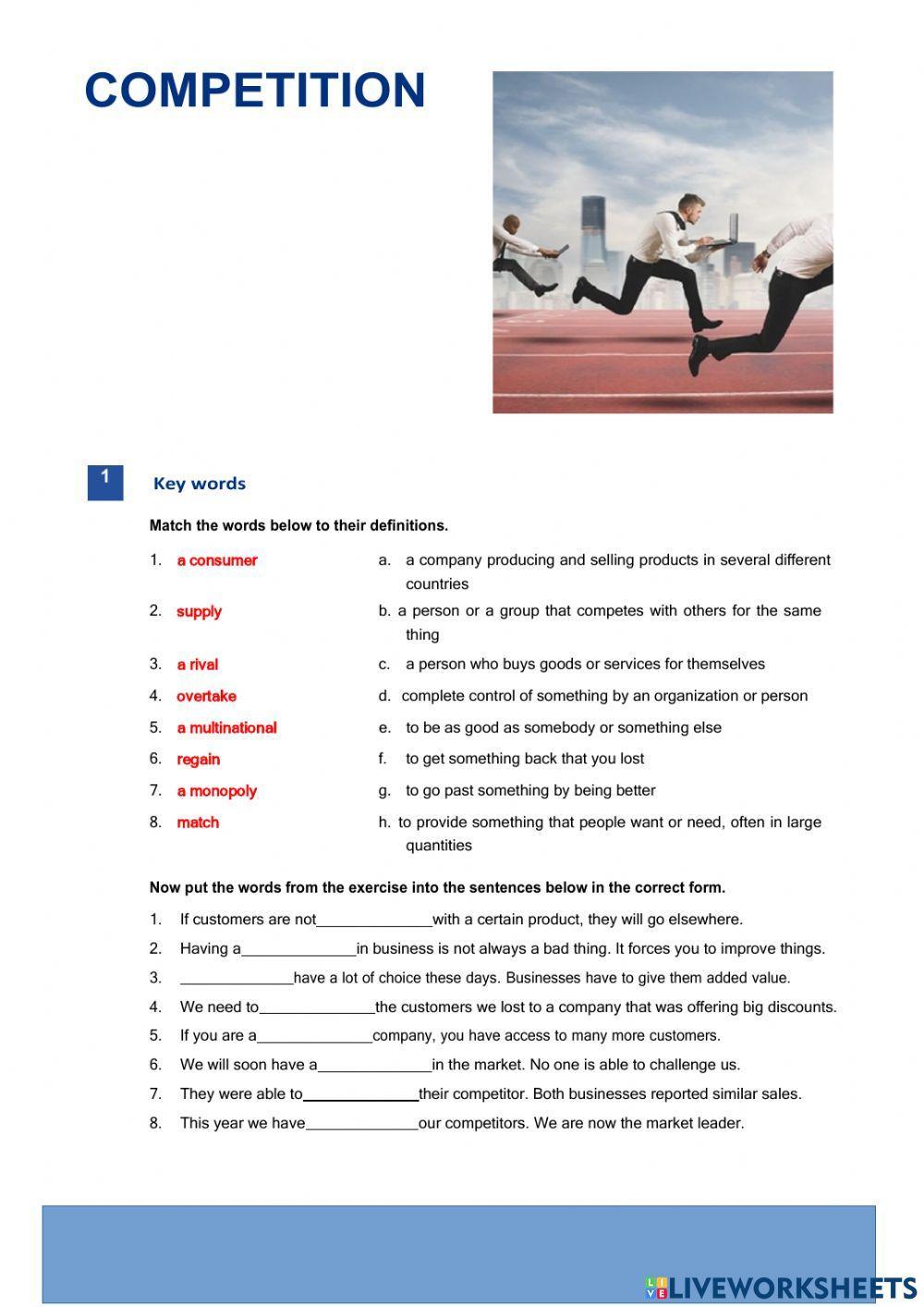 Competition - B2 - business english worksheet