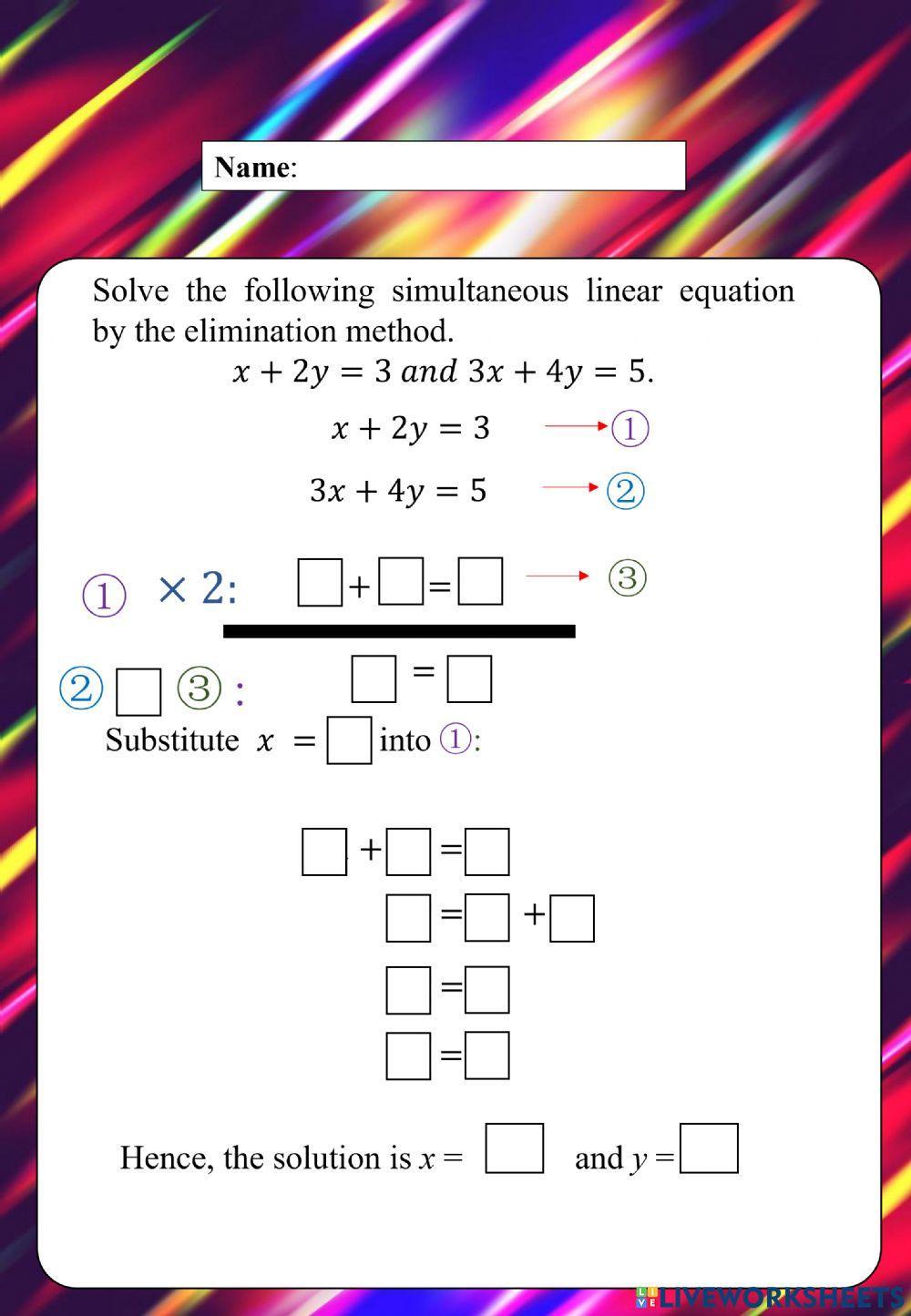 Simultaneous Linear Equation