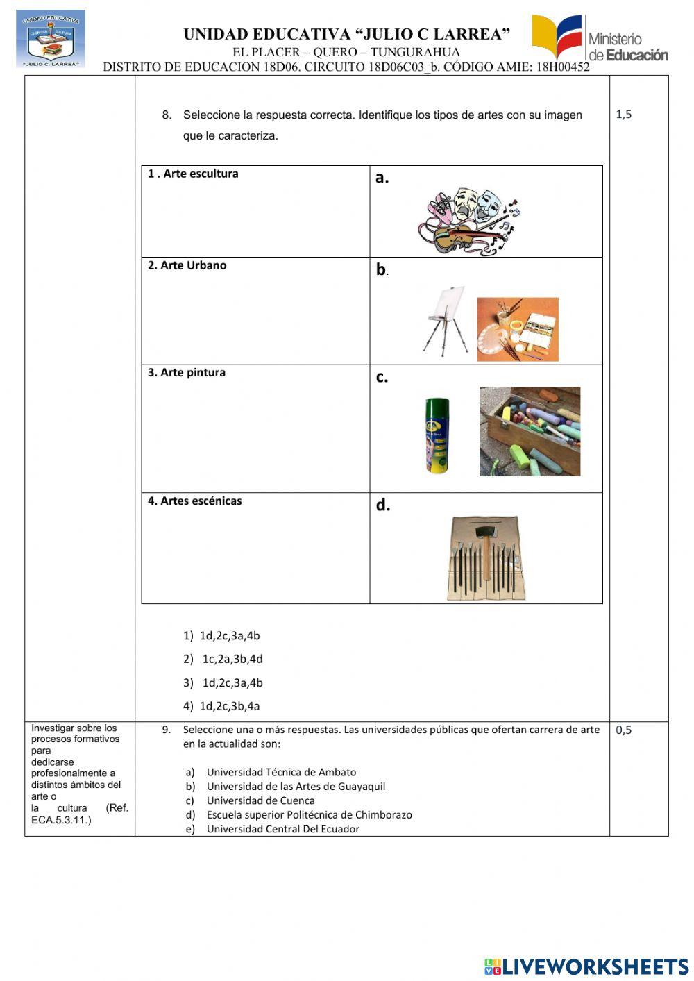 Educacion cultural y artistica