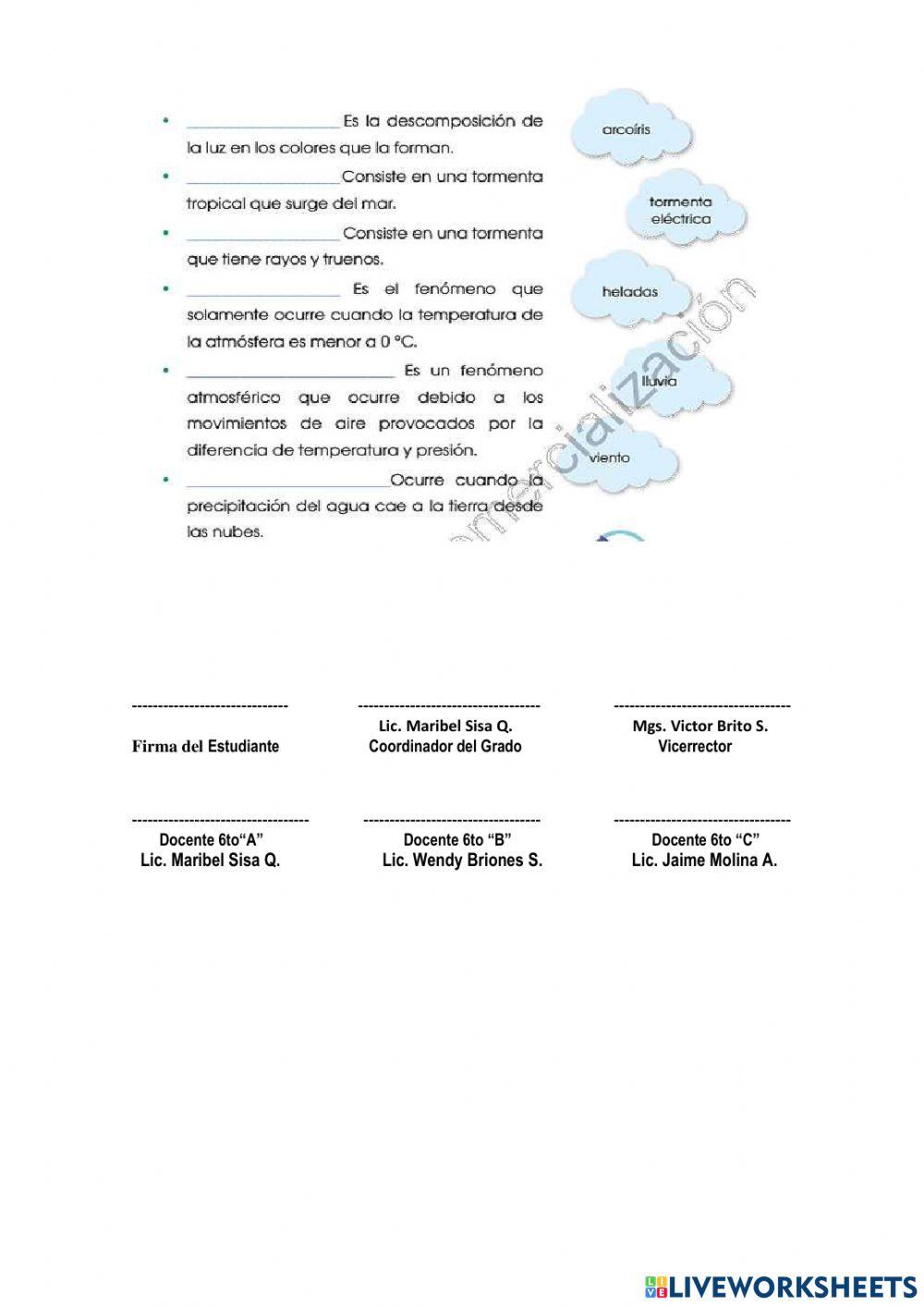 Examen de ciencias naturales