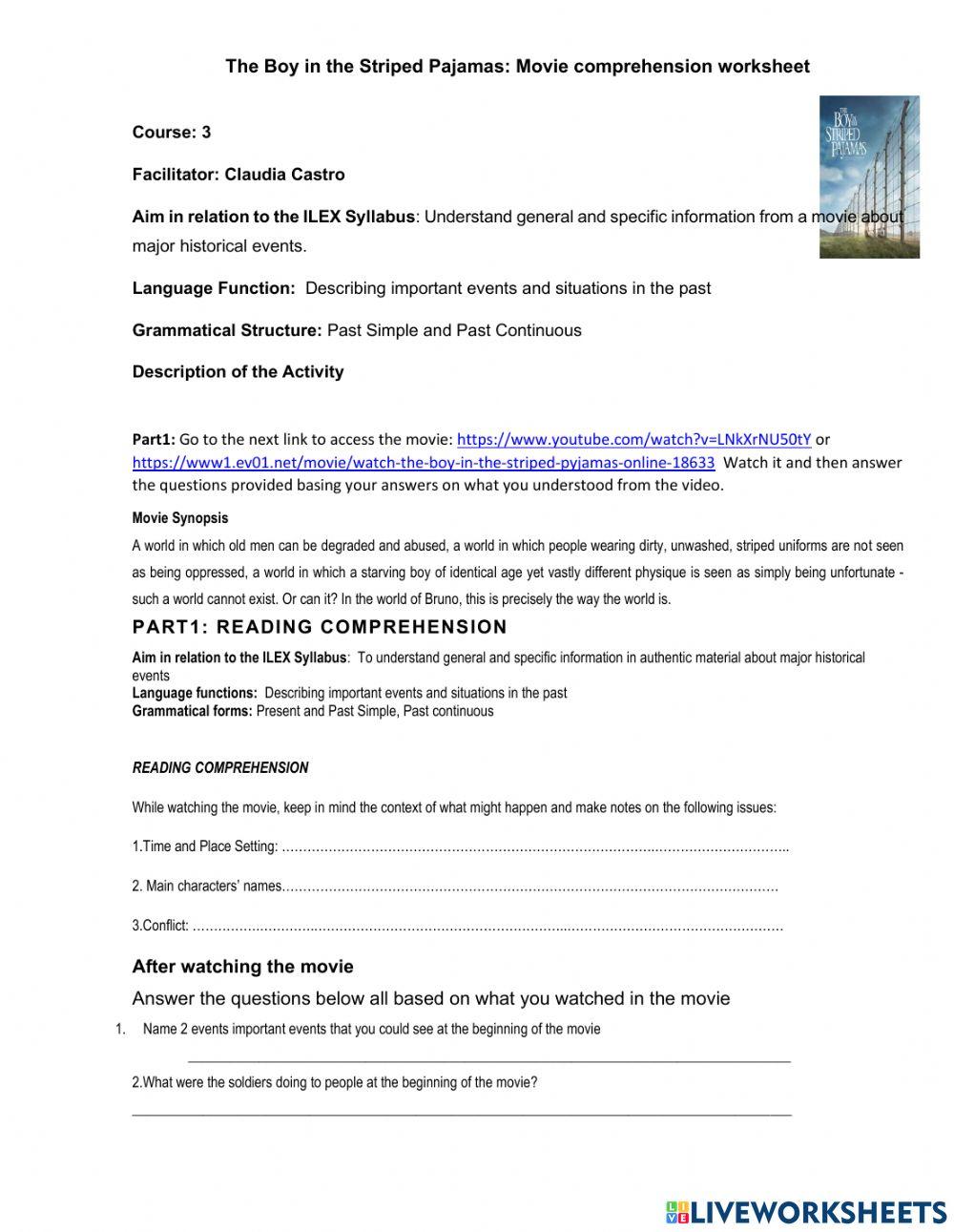 The boy in the stripped pyjamas