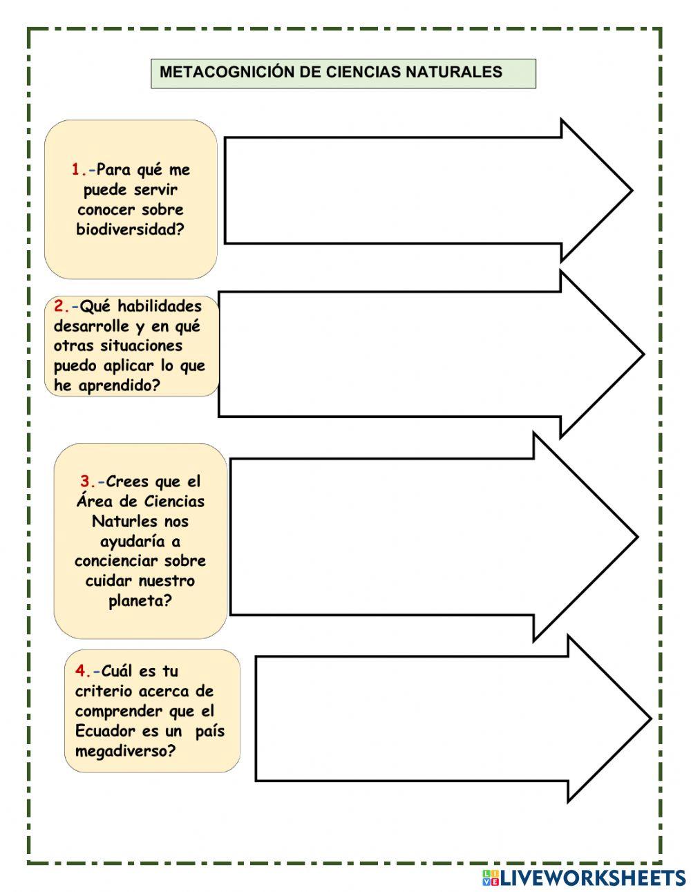 Evaluacion de ciencias