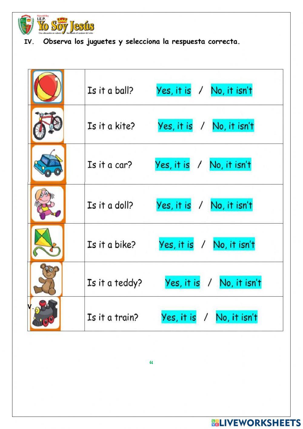 Evaluación de inglés