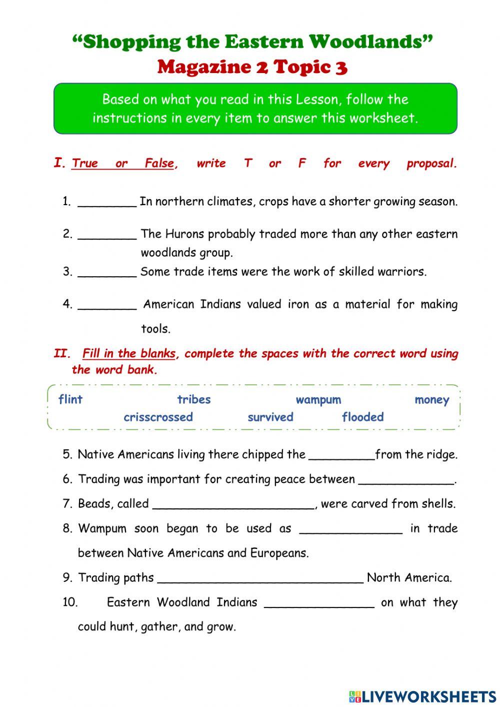 Shopping the Eastern Woodland