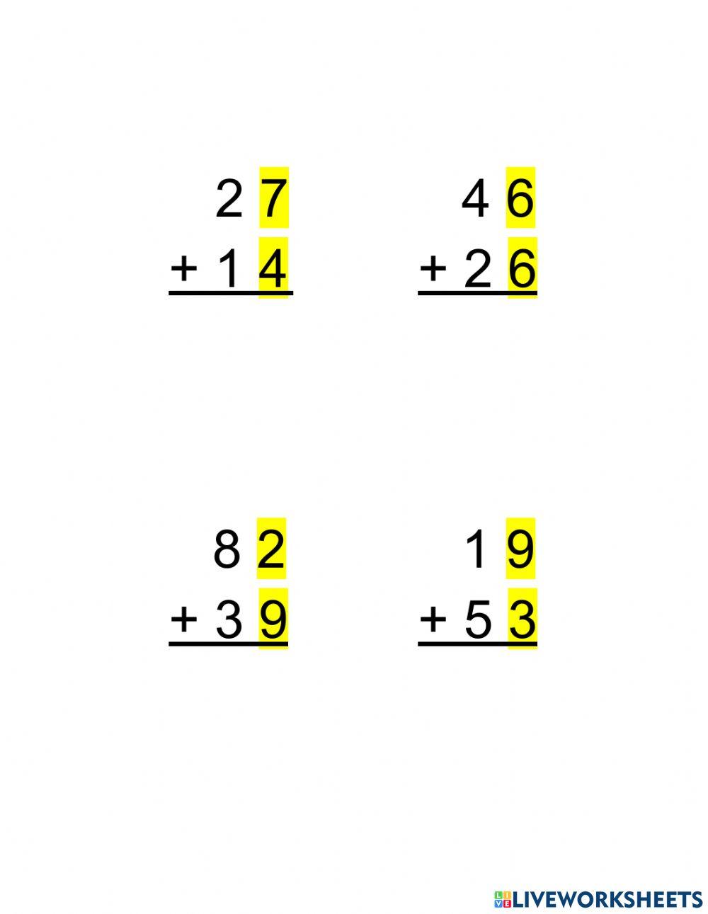 Simple Addition with Regrouping