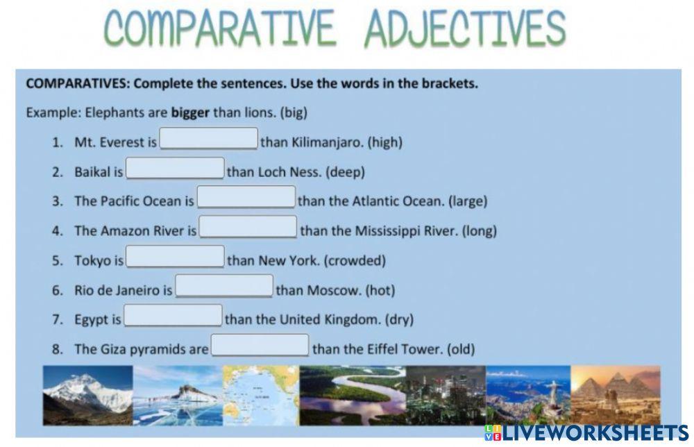 Comparative adjectives Comparative adjectives