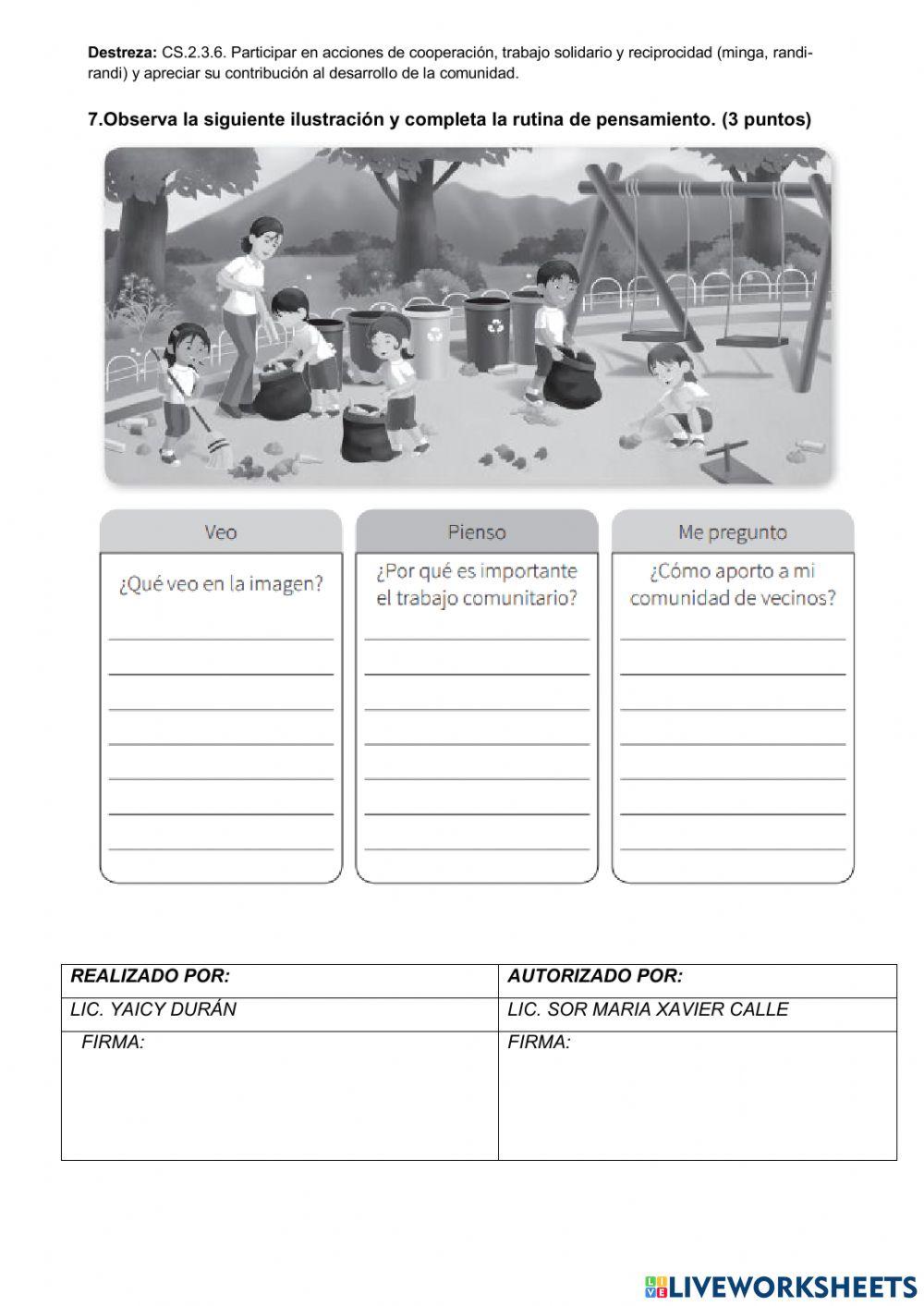 Examen segundo quimestre estudios sociales