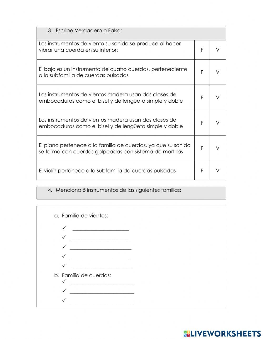 Clasificación instrumentos musicales