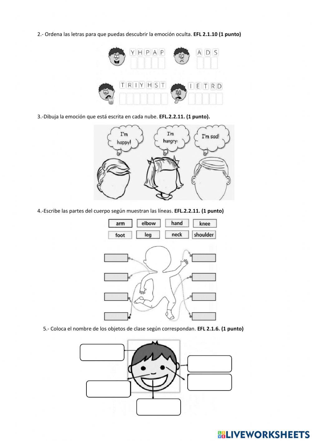 Evaluacion Segundo Inglés