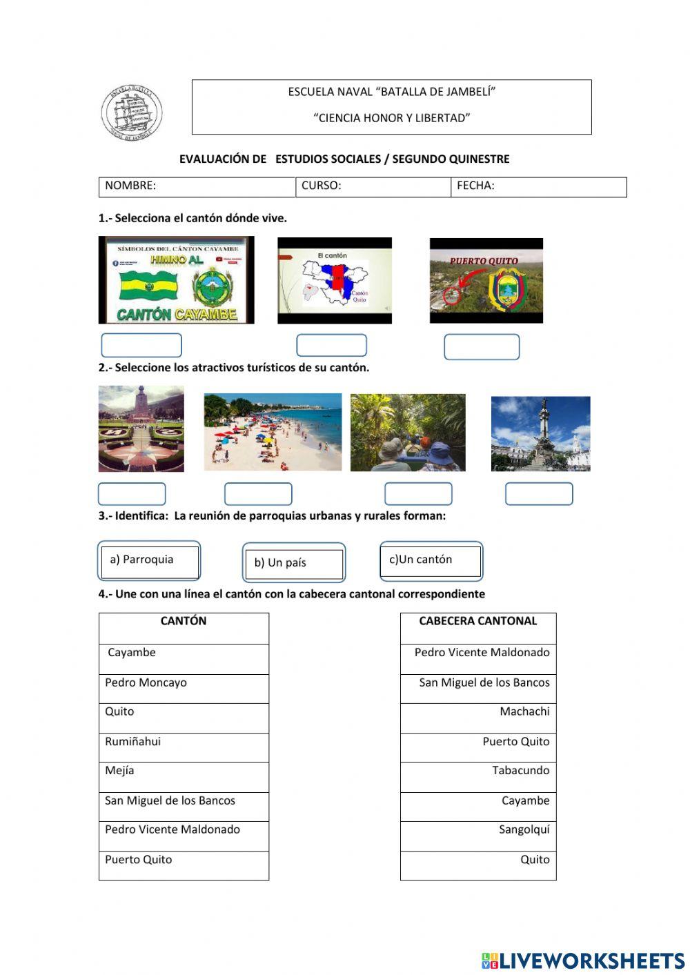 Examen - estudios sociales- qii Examen - estudios sociales- qii