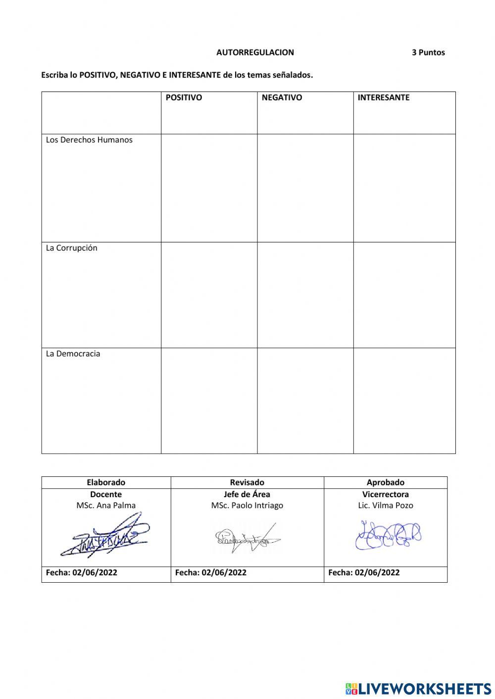 Examen de Segundo Quimestre de Educación para la Ciudadanía