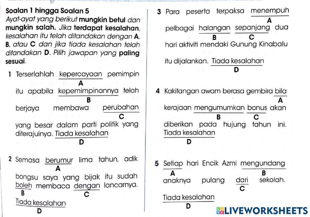 Kesalahan Penggunaan Kata