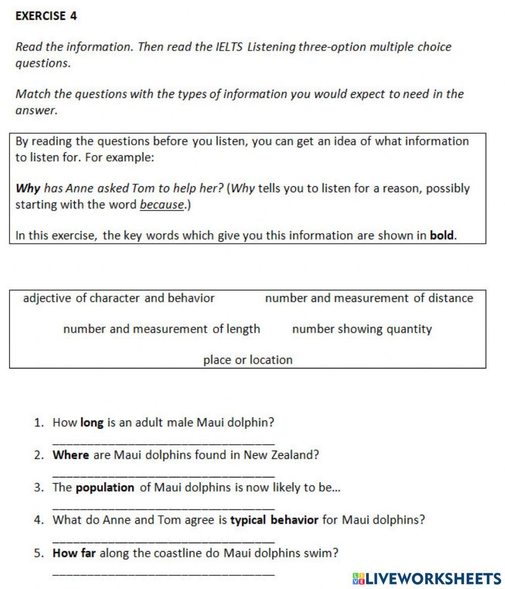 IE1, Unit 1, listening, exercise 4