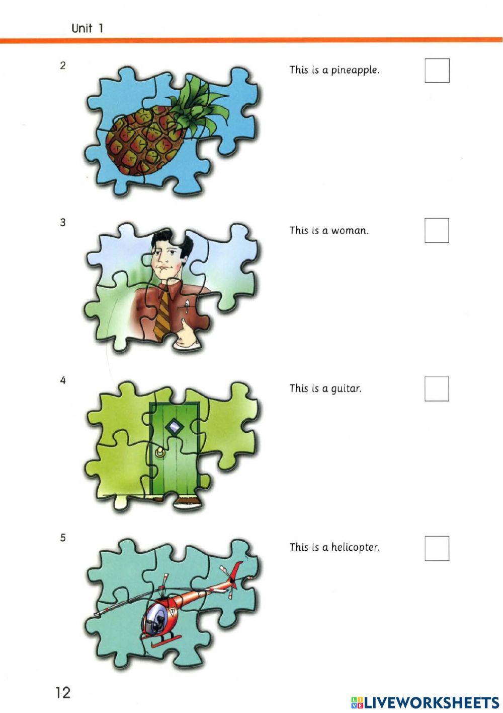 Starters 2, Test 1, Reading and Writing