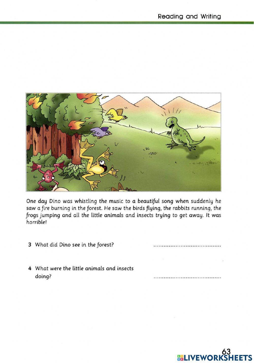 Flyers 1, Test 3, Reading and Writing