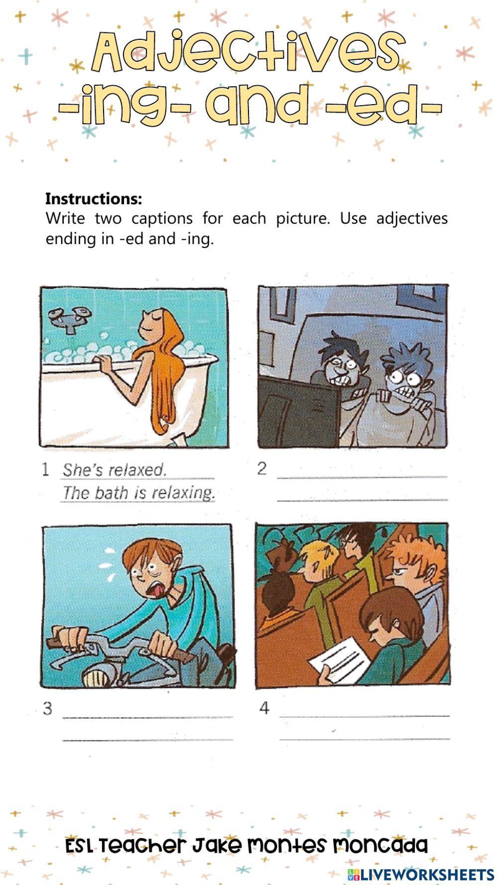 Ed and ing adjectives