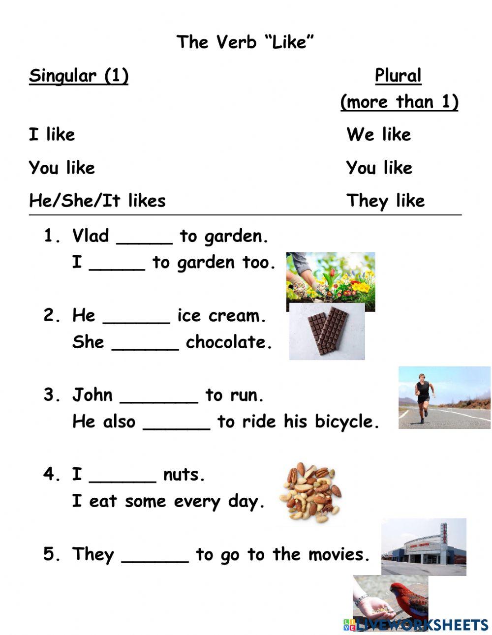 2080125 Like or Likes Aimee Clay LiveWorksheets 2080125 Like or Likes Aimee Clay LiveWorksheets