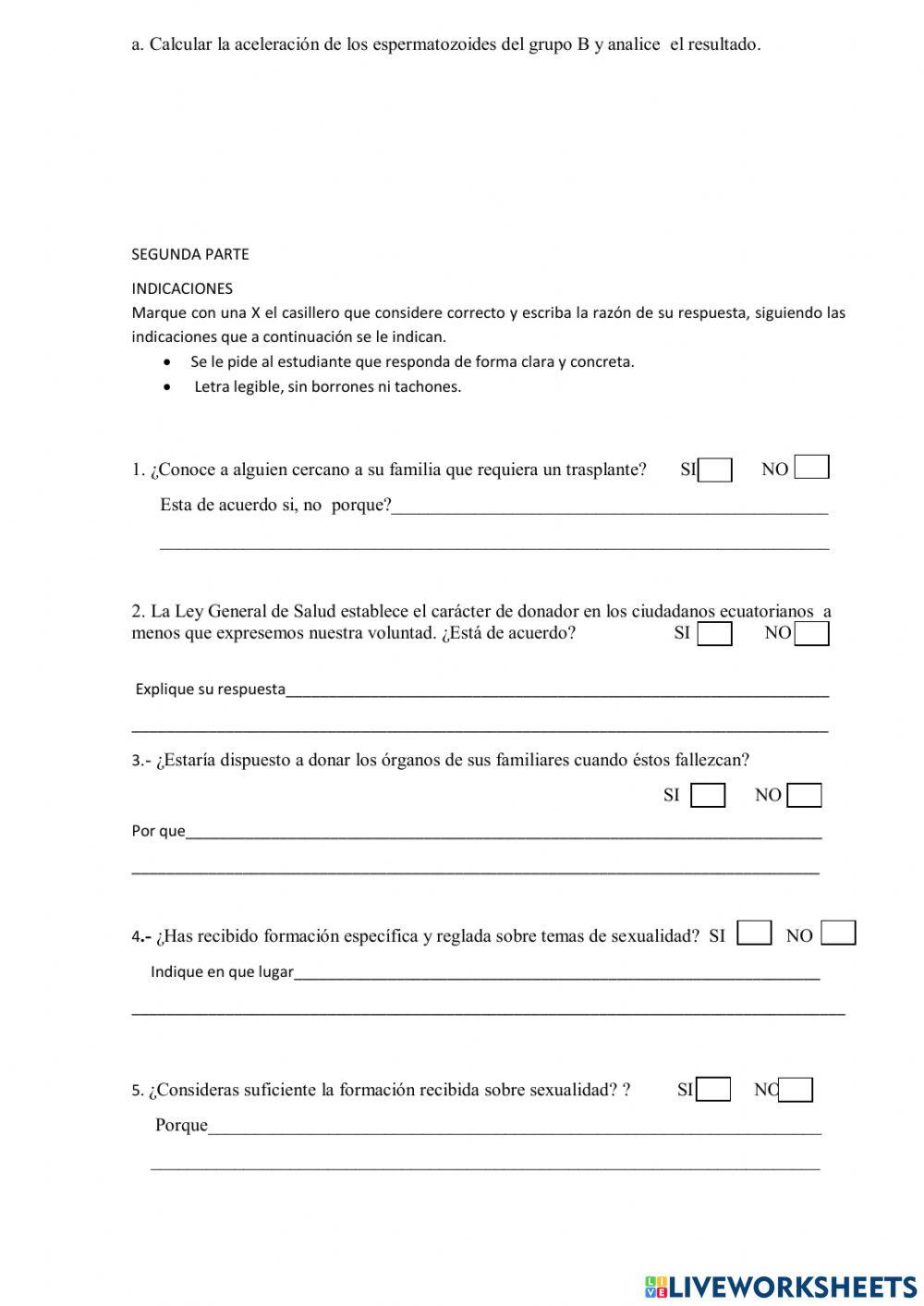 Evaluación segundo quimestre