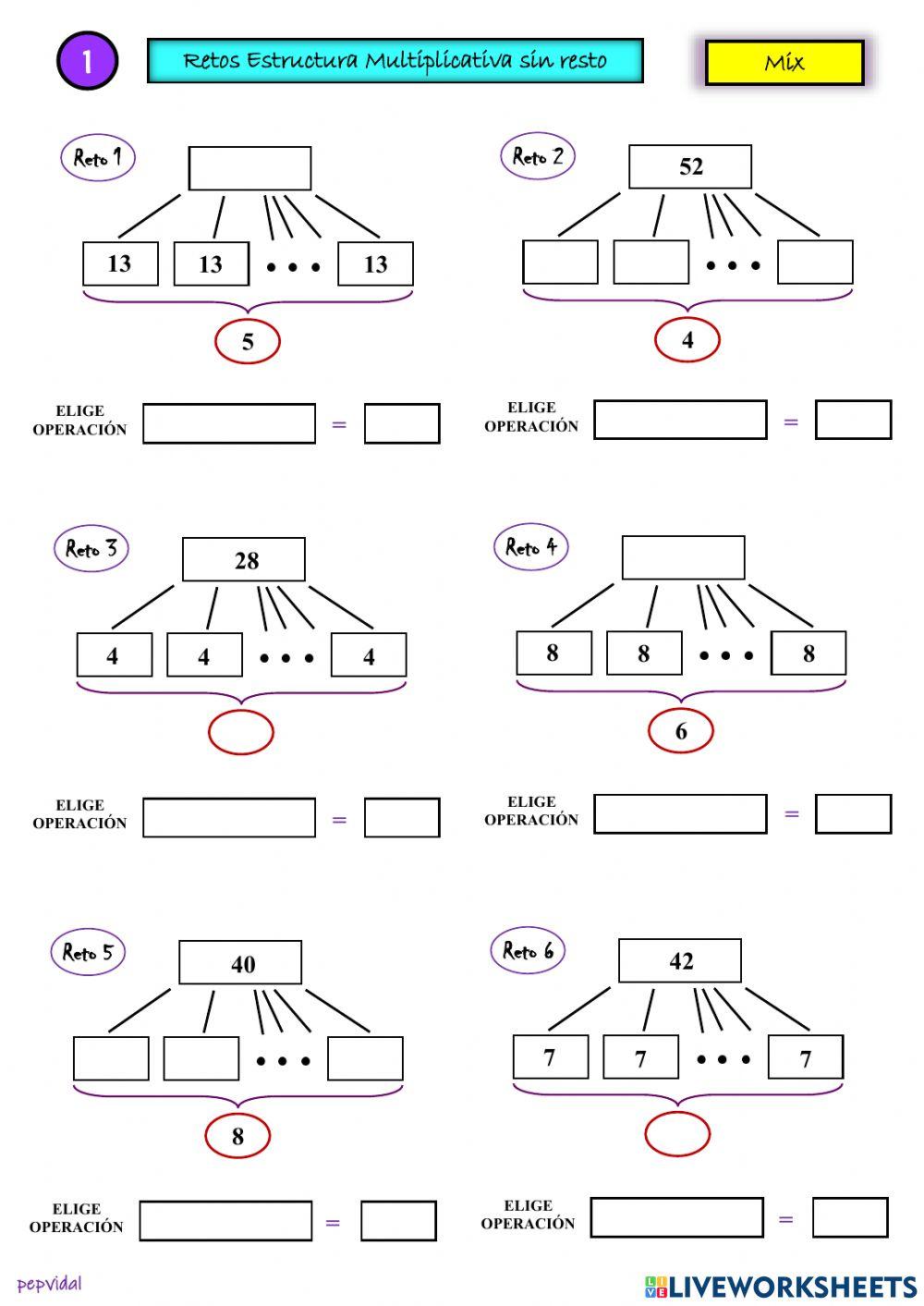 Estructura Multiplicativa - Retos Mix 1