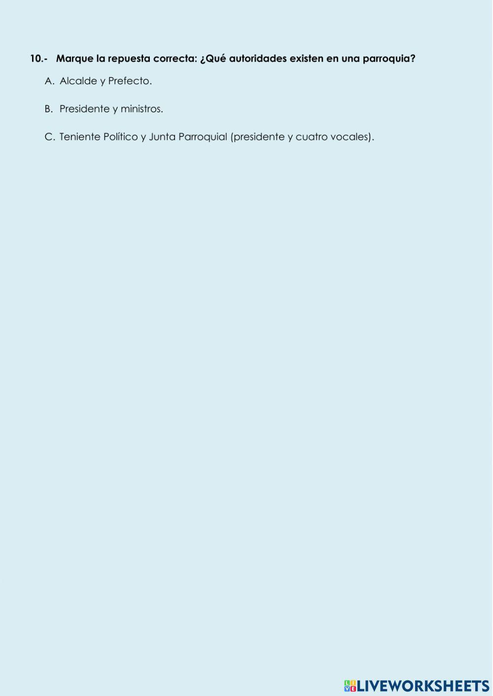 Evaluación de Estudios Sociales