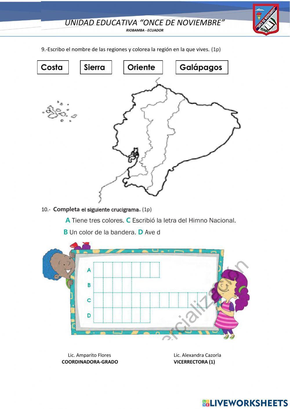 Examen de estudios sociales