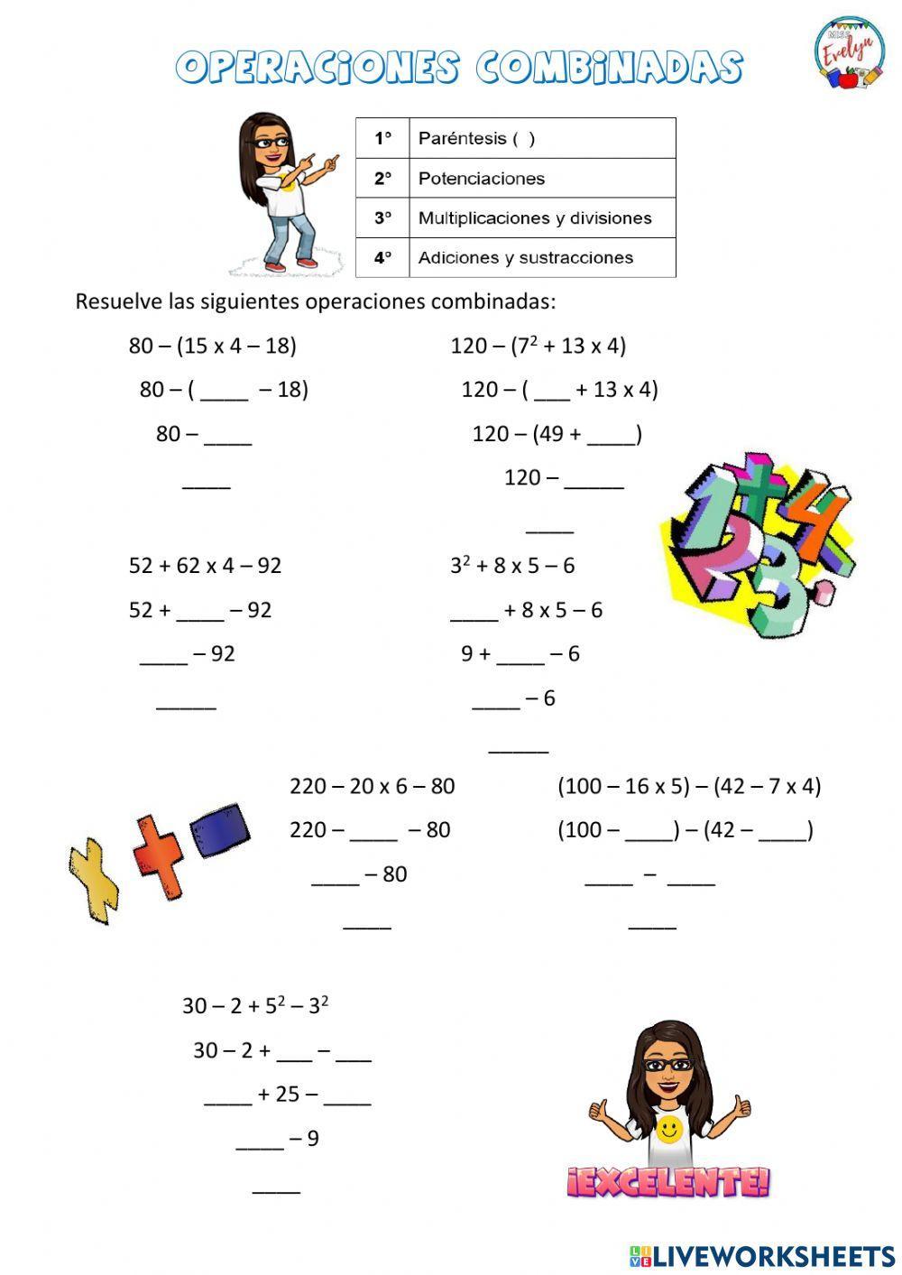 Operaciones combinadas