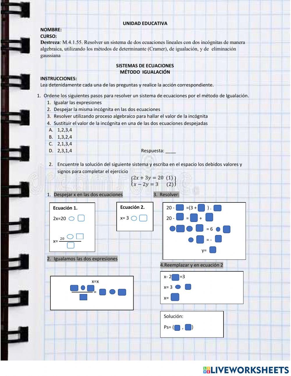 Sistema de Ecuaciones