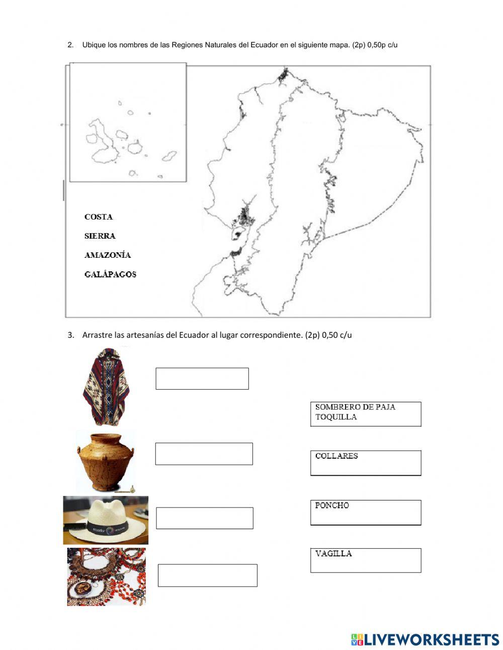 Examen Quimestral Estudios Sociales