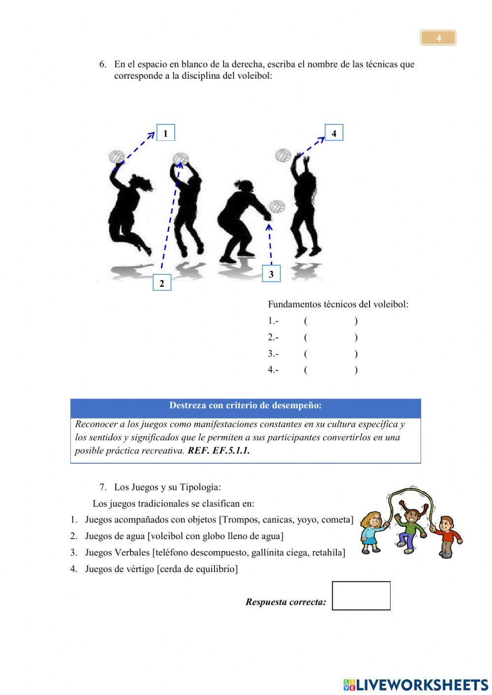 Examen de Educación Física