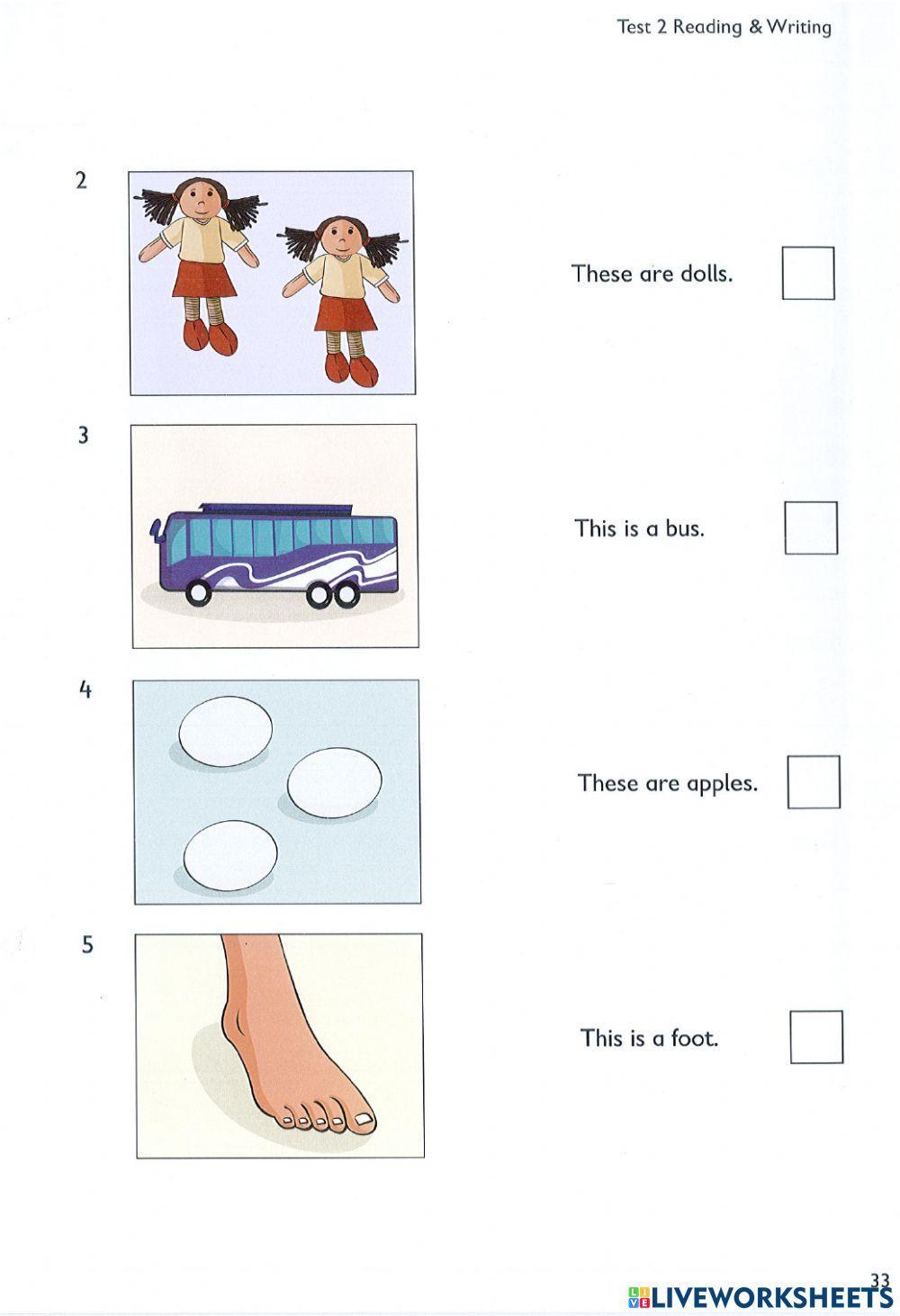 Pre starters Reading