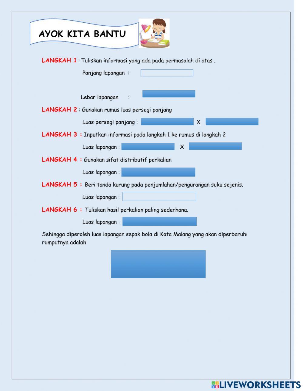 OperasI Bentuk Aljabar VII