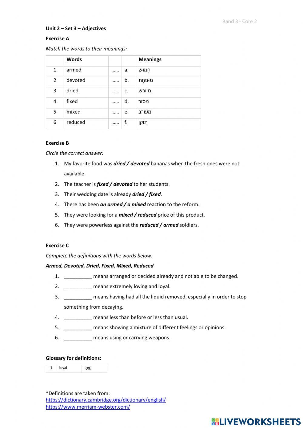 Band 3 (Core 2) - Unit 2 - Set 3