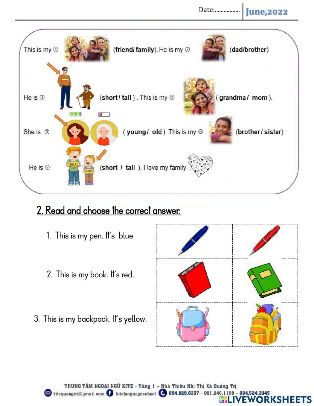 TEST OF JUNE-Kite language school