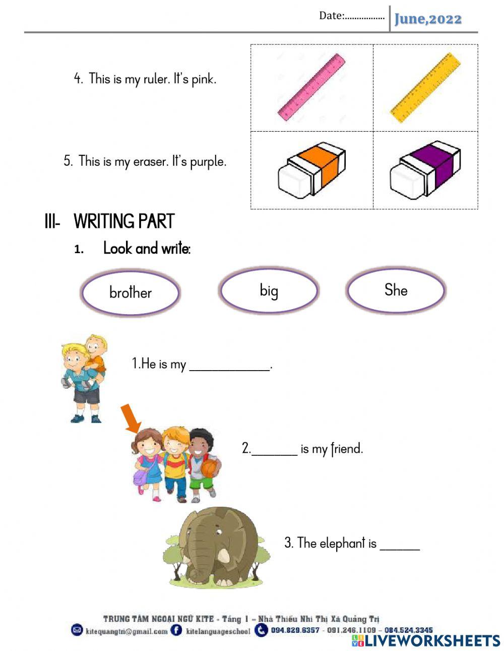 TEST OF JUNE-Kite language school