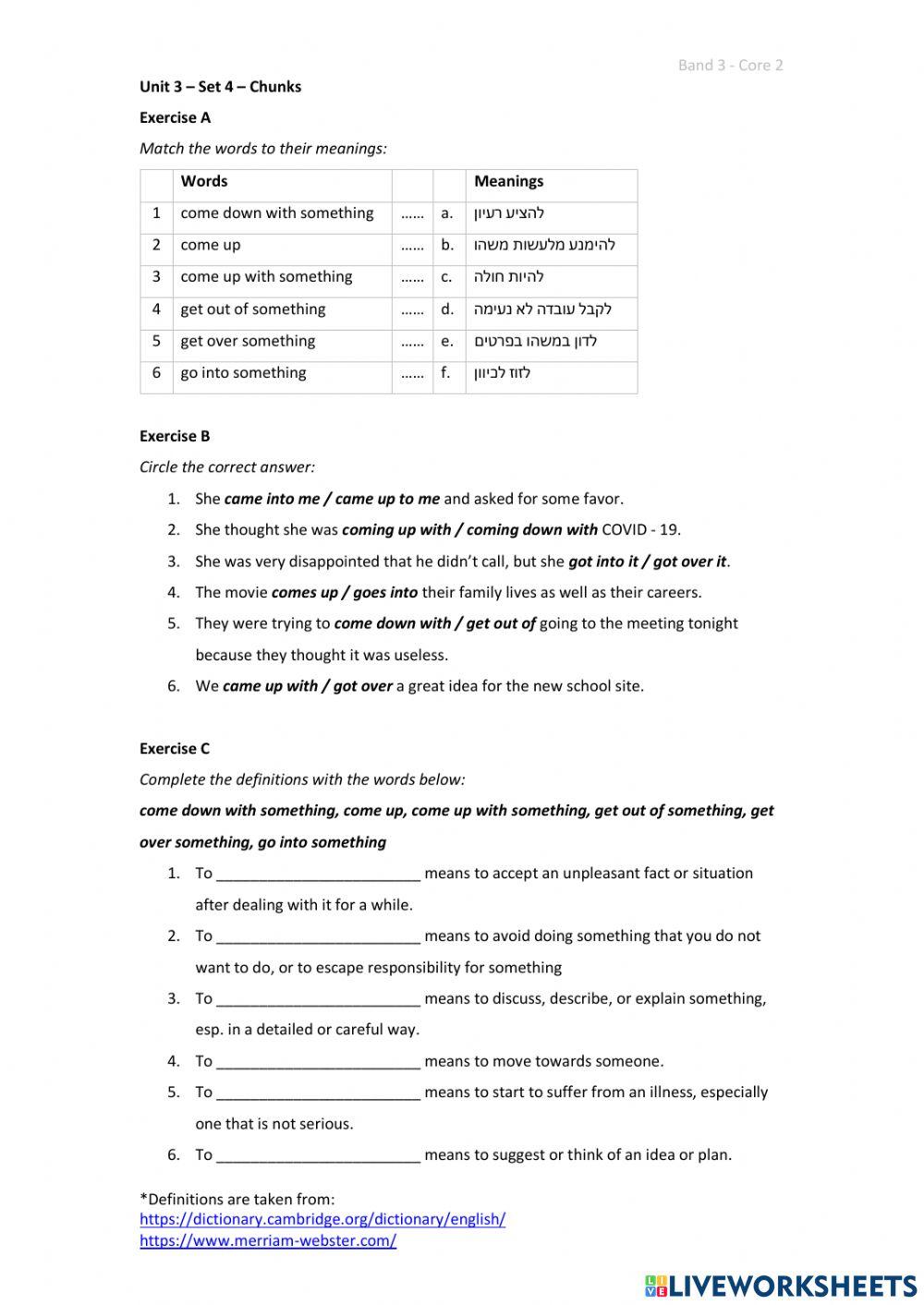 Band 3 (Core 2) - Unit 3 - Set 4