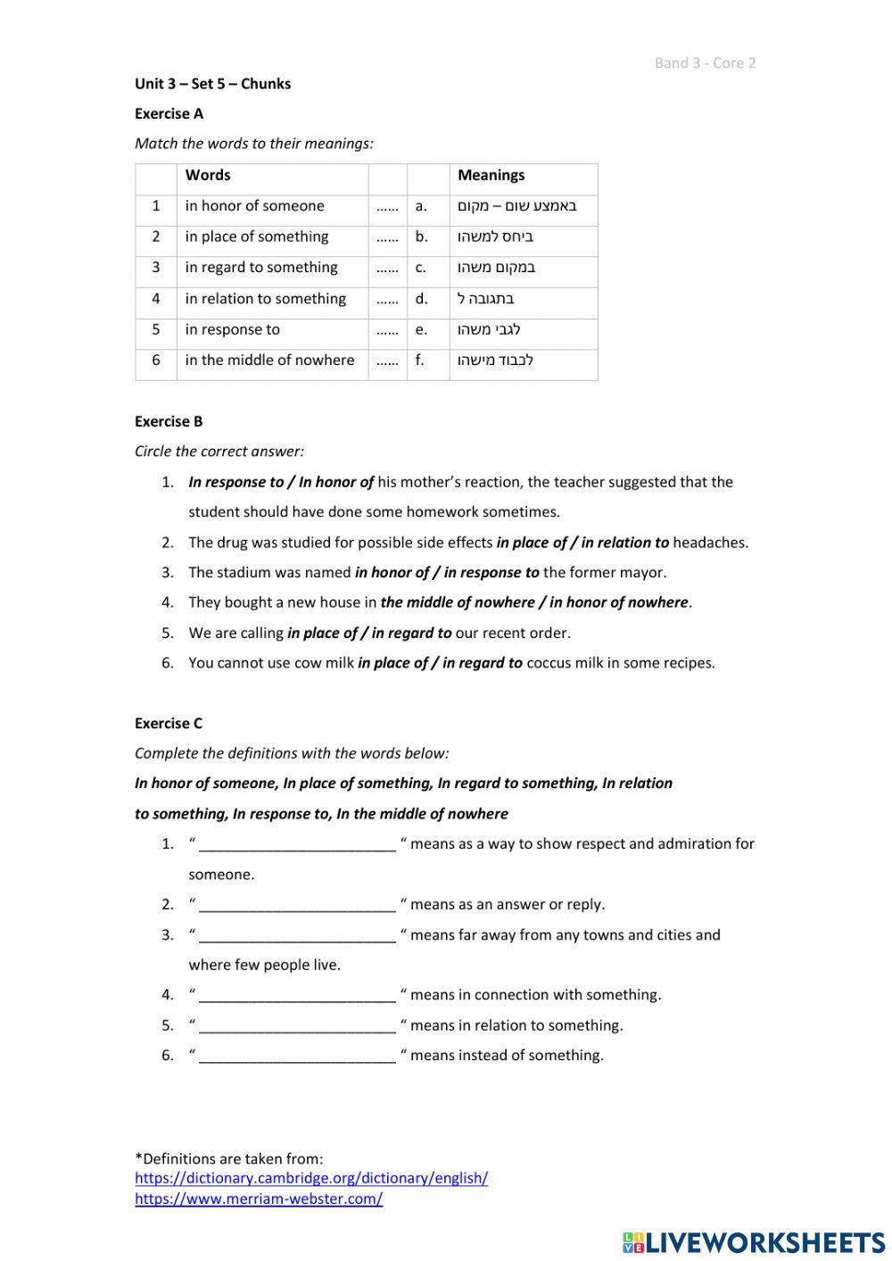 Band 3 (Core 2) - Unit 3 - Set 5