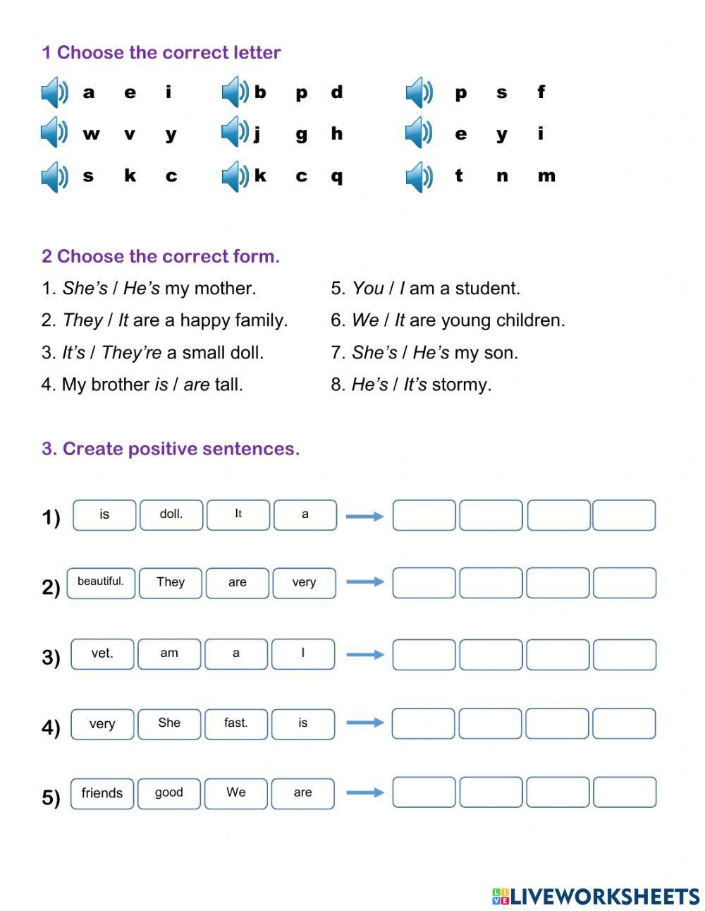 Revision: to be, toys, family, opposites and weather