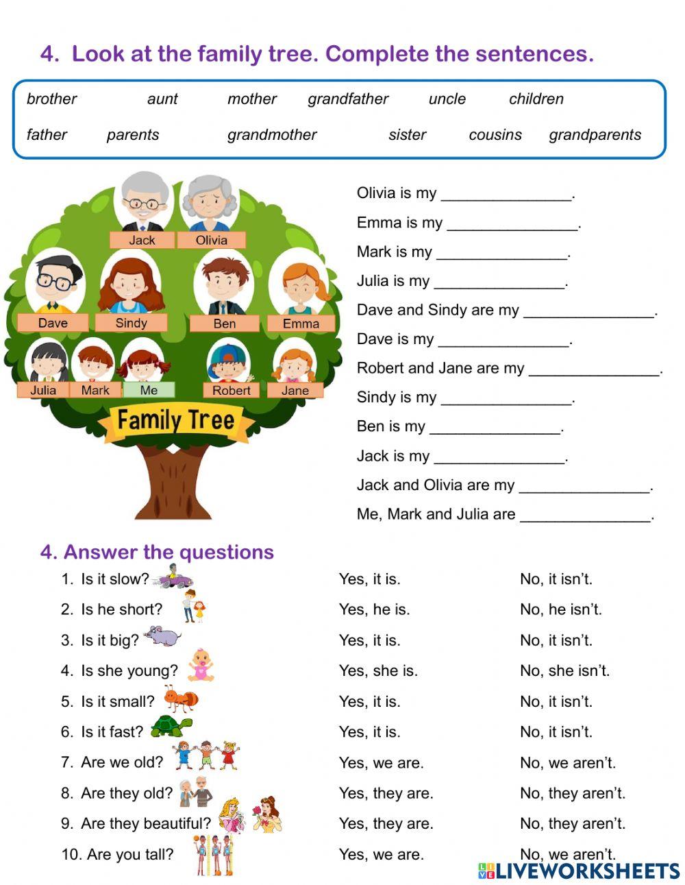 Revision: to be, toys, family, opposites and weather