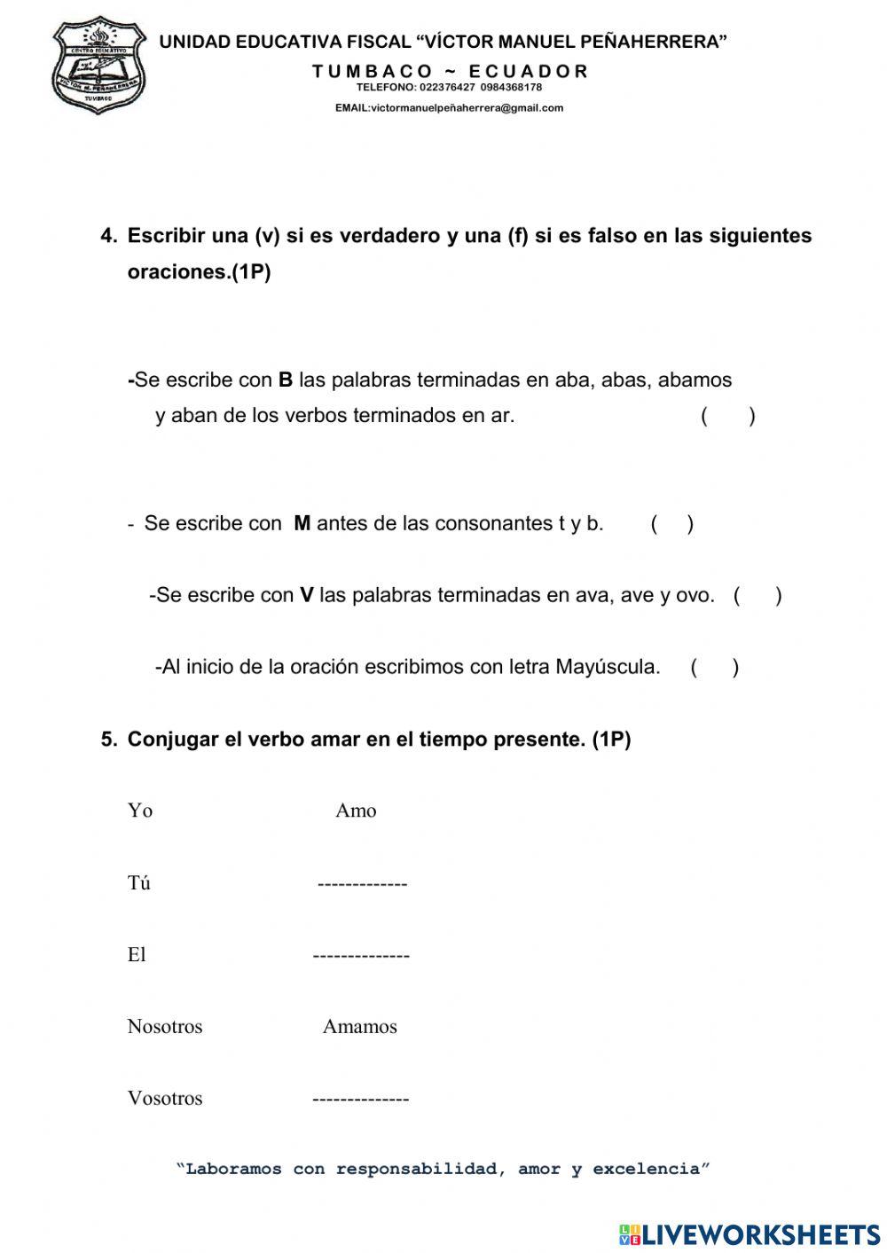 Evaluacion lengua y literatura
