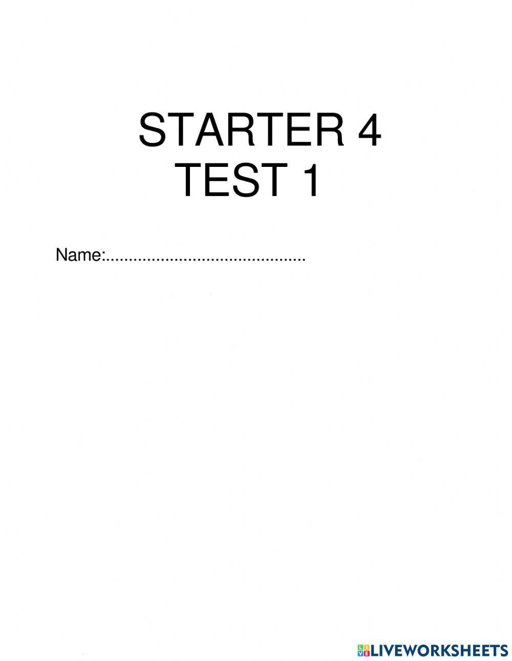 Starter 4 - Test 1 - Listening