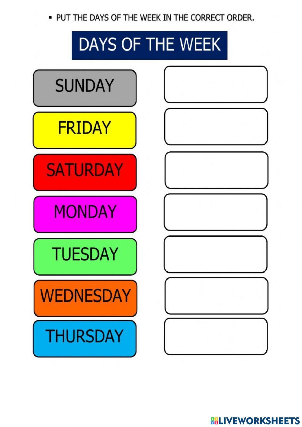 Days of the week