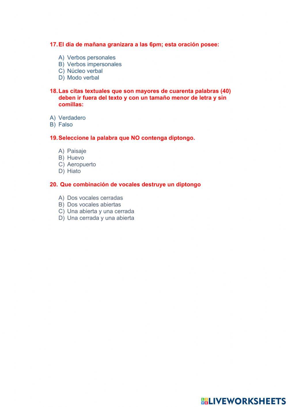 Evaluación segundo quimestre