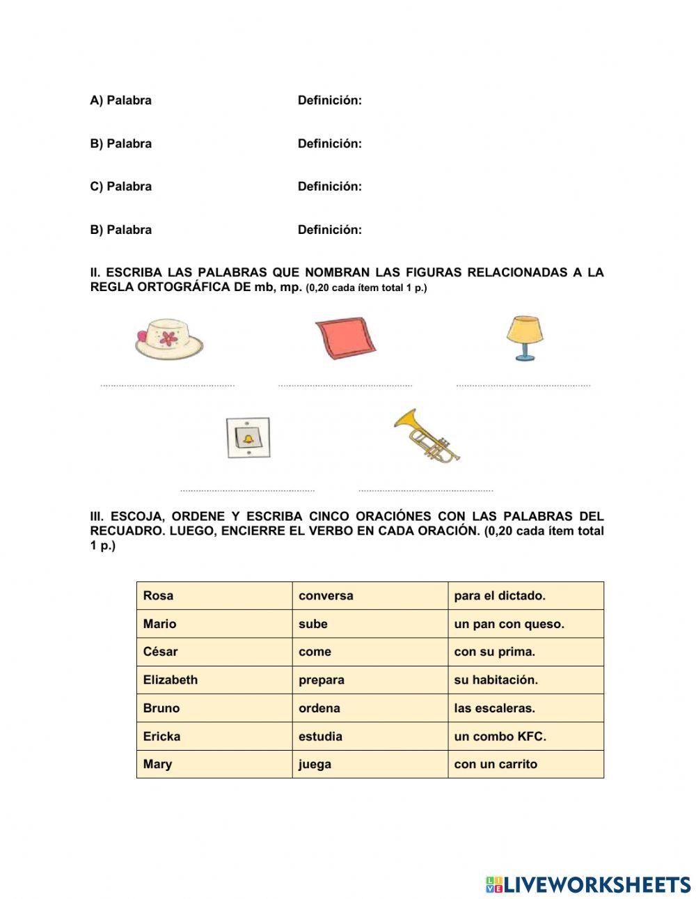 Examen Segundo Quimestre de Lengua y Literatura