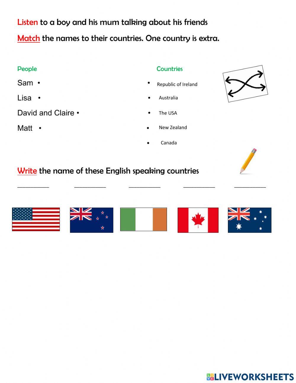 Listening about international friends