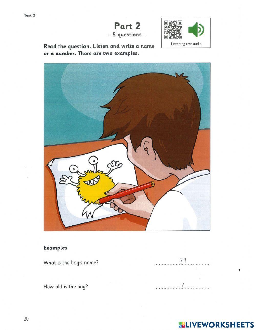 Starter 4 - Test 1- Listening