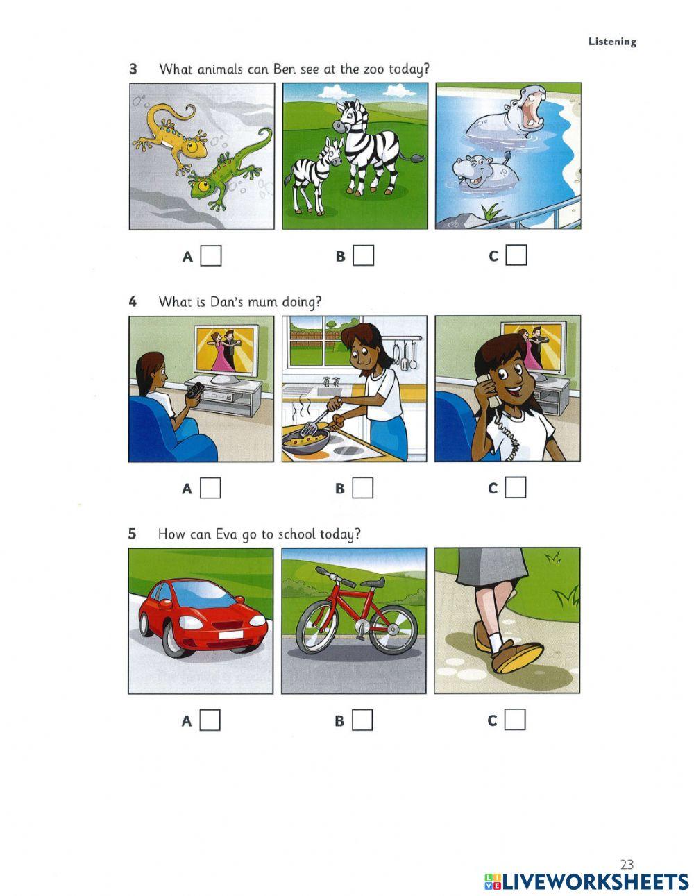 Starter 4 - Test 1- Listening