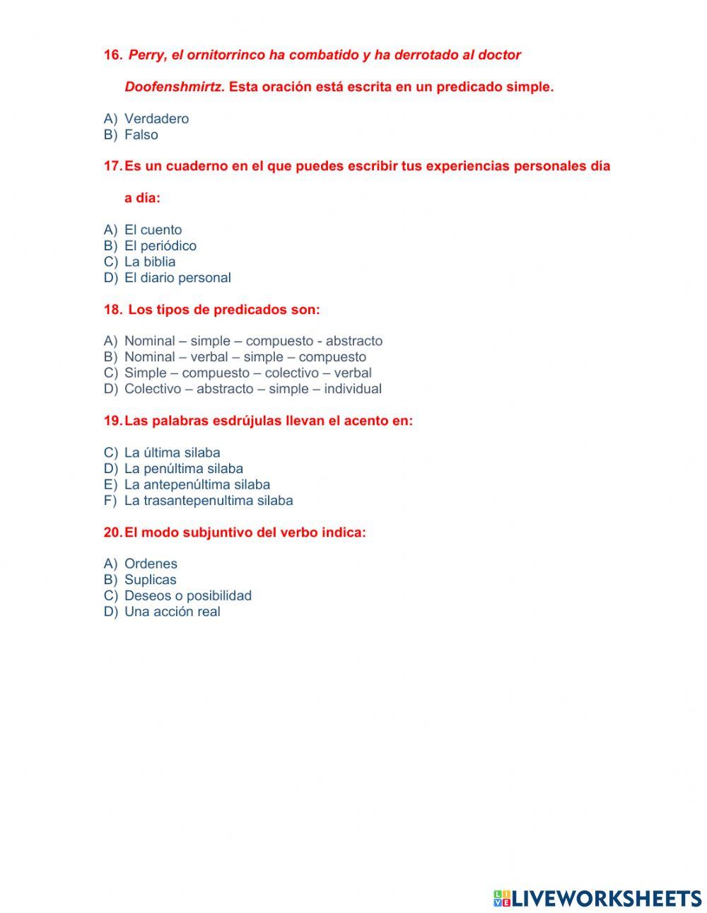 Evaluación segundo quimestre