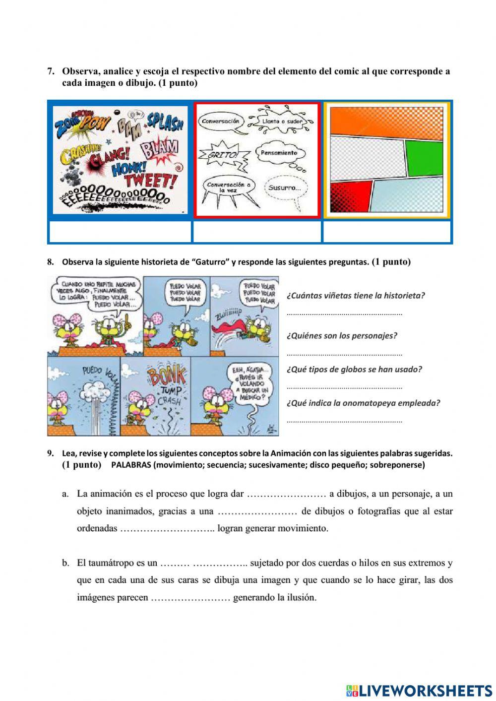 Evaluación Quimestral ECA 1ro BGU