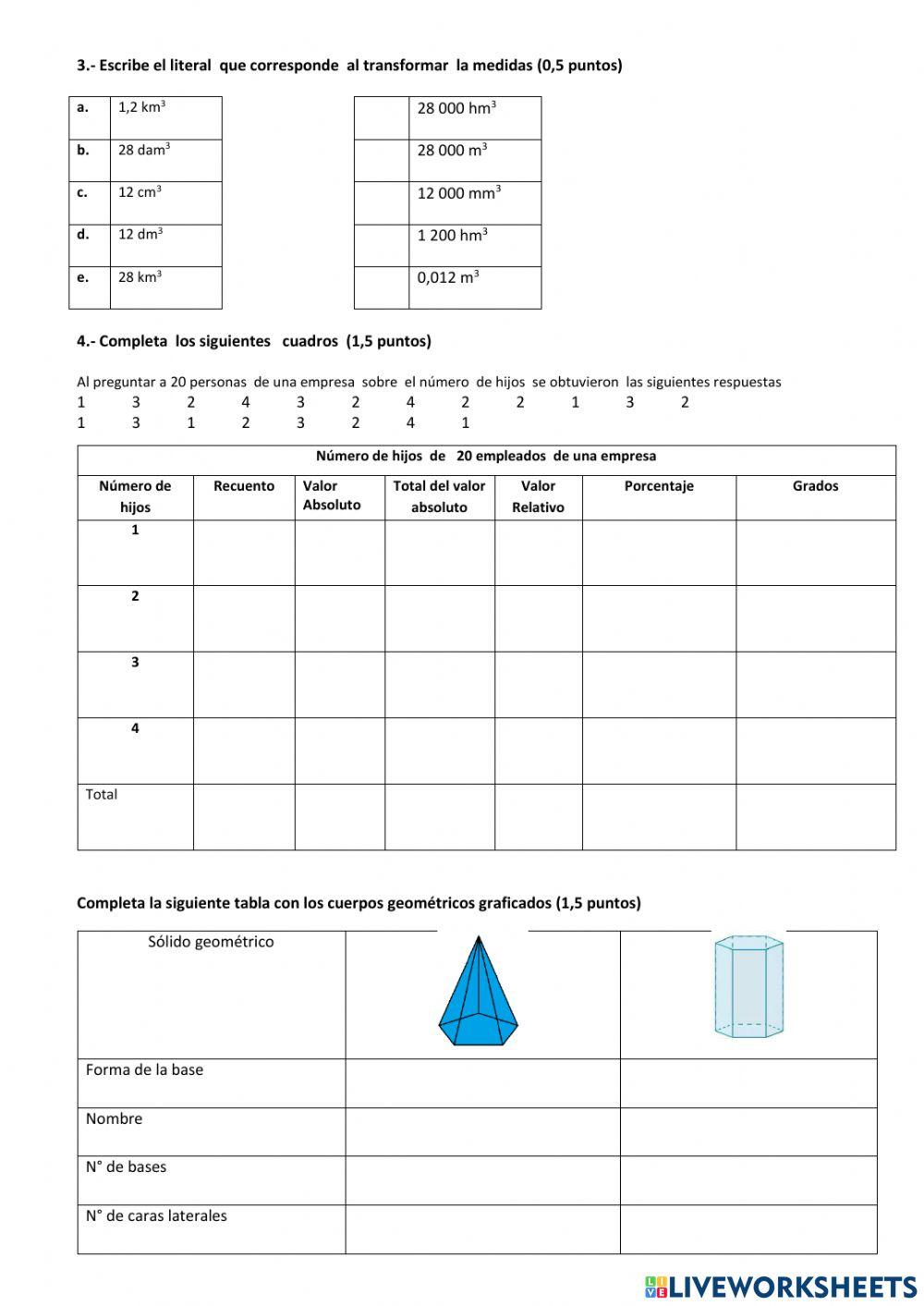 Examen matematica segundo quimestre