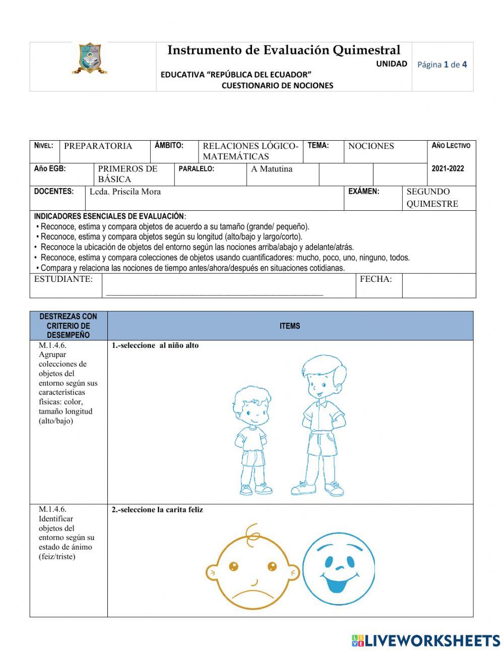 Examen g3 nociones República del Ecuador